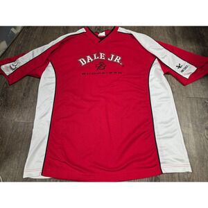 Chase Authentics Dale Earnhardt Jr Nascar V Neck Jersey T-Shirt XL Vintage